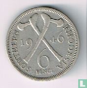 Zuid-Rhodesië 6 pence 1946 - Afbeelding 1