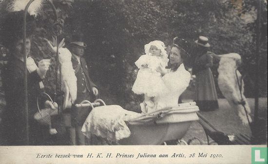 Eerste bezoek van H.K.H. Prinses Juliana aan Artis.