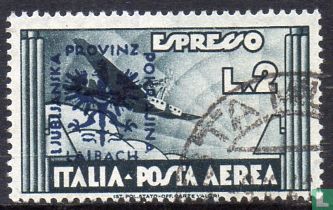Italienische Briefmarken mit Aufdruck