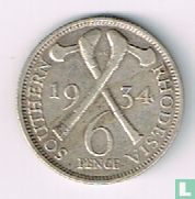 Zuid-Rhodesië 6 pence 1934 - Afbeelding 1