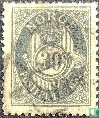 Posthoorn "Norge" in Antiqua