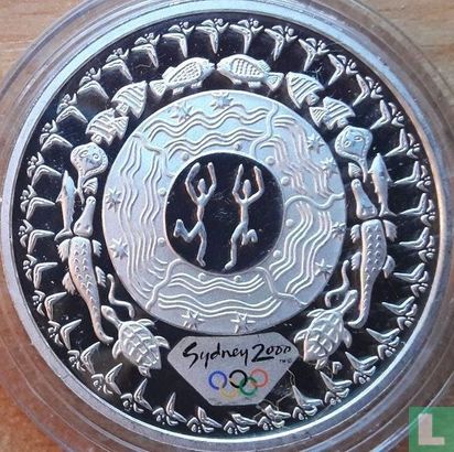Australia 5 dollars 2000 (PROOF) "Summer Olympics in Sydney - Two dancing figures in dream circle" - Image 2