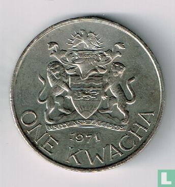 Malawi 1 kwacha 1971 "Introduction of decimal currency" - Afbeelding 1