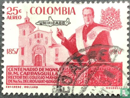 R.M. Carrasquilla, with overprint "UNIFICADO"