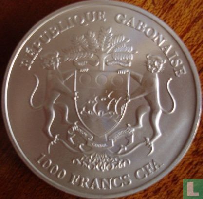 Gabon 1000 francs 2013 (kleurloos) "Springbok" - Afbeelding 2