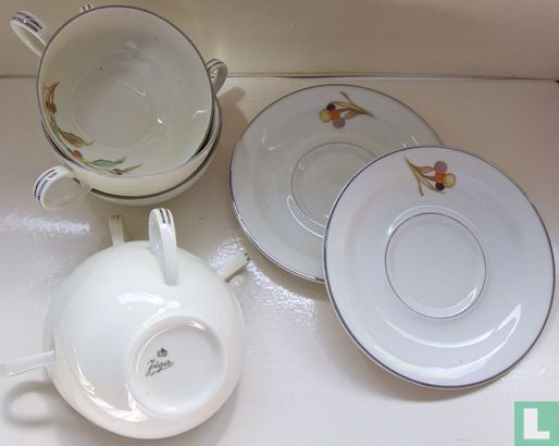 Cup and saucer (6x) - Image 2