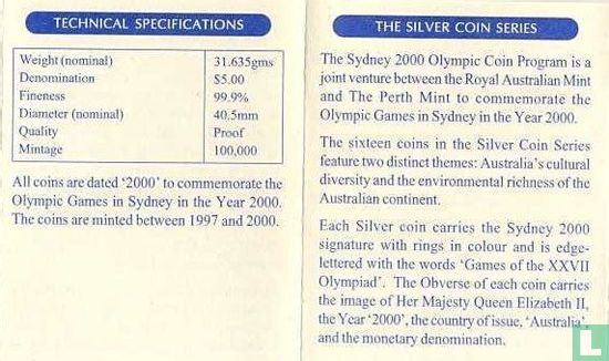 Australia 5 dollars 2000 (PROOF) "Summer Olympics in Sydney - Australian map" - Image 3