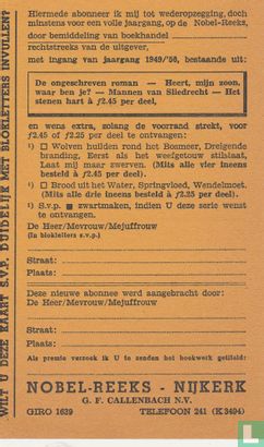 Briefkaart Administratie "Nobel-Reeks"  - Afbeelding 2
