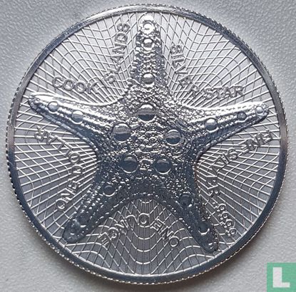 Îles Cook 1 dollar 2019 (non coloré - type 1) "Silver star" - Image 2