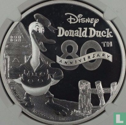 Niue 2 dollars 2014 (PROOF) "80th anniversary of Donald Duck" - Image 2