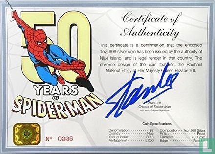 Niue 2 dollars 2013 (BE) "50 years of Spider - Man" - Image 3