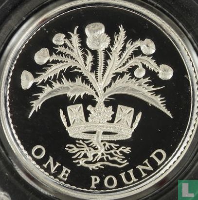 United Kingdom 1 pound 1984 (PROOF - silver) "Scottish thistle" - Image 2