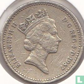 Royaume-Uni 1 pound 1987 "English oak" - Image 1