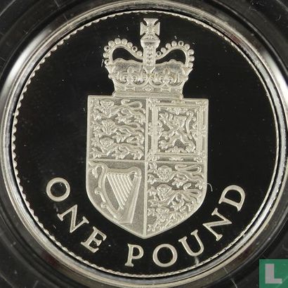 United Kingdom 1 pound 1988 (PROOF - silver) "Royal Shield" - Image 2
