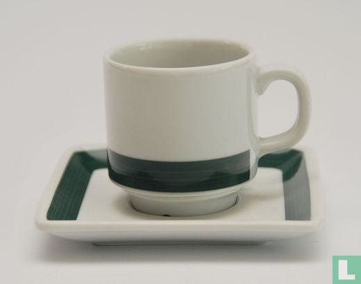 Coffee cup and saucer - Sonja 305 - Brushstroke decor D.S. 4079 - Mosa - Image 1