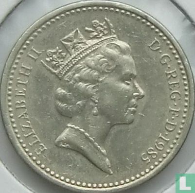 United Kingdom 1 pound 1985 (type 1) "Welsh leek" - Image 1