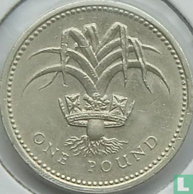 Vereinigtes Königreich 1 Pound 1985 (Typ 1) "Welsh leek" - Bild 2