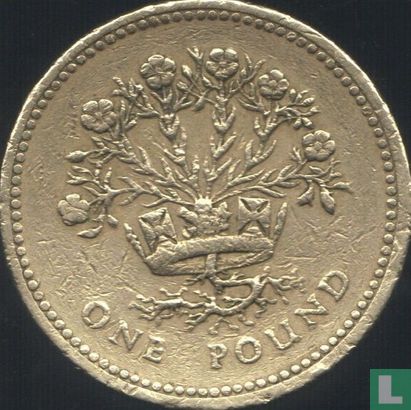 United Kingdom 1 pound 1986 (type 2) "Northern Irish flax" - Image 2