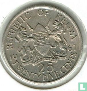 Kenya 25 cents 1967 - Image 1