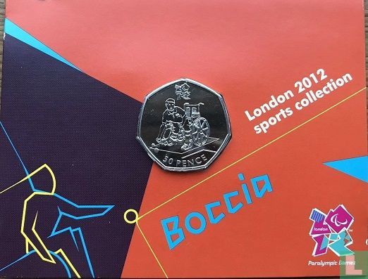 Royaume-Uni 50 pence 2011 (coincard) "2012 London Paralympics - Boccia" - Image 1