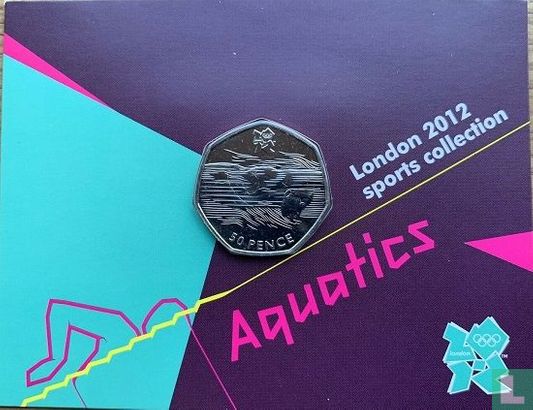 Verenigd Koninkrijk 50 pence 2011 (coincard) "2012 London Olympics - Aquatics" - Afbeelding 1