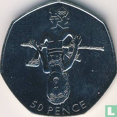 United Kingdom 50 pence 2009 "2012 London Olympics - Athletics" - Image 2