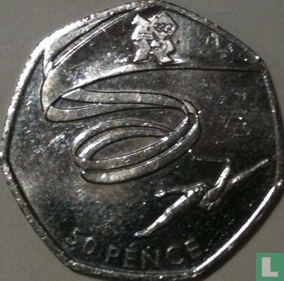 Verenigd Koninkrijk 50 pence 2011 "2012 London Olympics - Gymnastics" - Afbeelding 2