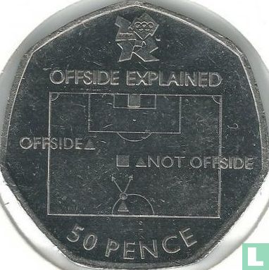 Verenigd Koninkrijk 50 pence 2011 "2012 London Olympics - Football" - Afbeelding 2