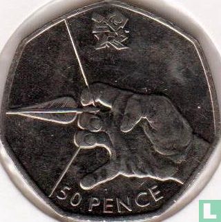 United Kingdom 50 pence 2011 "2012 London Paralympics - Archery" - Image 2