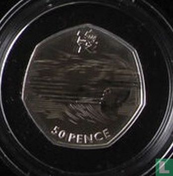 United Kingdom 50 pence 2011 (PROOF) "2012 London Olympics - Aquatics" - Image 2