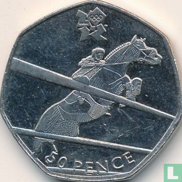 Royaume-Uni 50 pence 2011 "2012 London Olympics - Equestrian" - Image 2