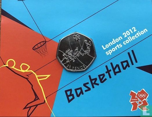 Vereinigtes Königreich 50 Pence 2011 (Coincard) "2012 London Olympics - Basketball" - Bild 1