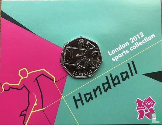 Verenigd Koninkrijk 50 pence 2011 (coincard) "2012 London Olympics - Handball" - Afbeelding 1