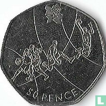 Verenigd Koninkrijk 50 pence 2011 "2012 London Olympics - Basketball" - Afbeelding 2
