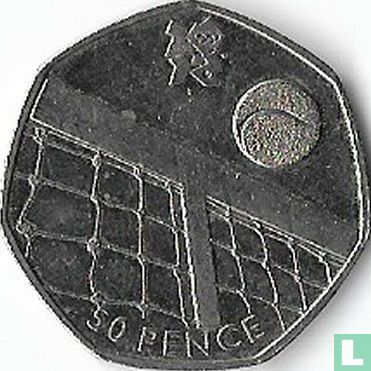 Verenigd Koninkrijk 50 pence 2011 "2012 London Olympics - Tennis" - Afbeelding 2