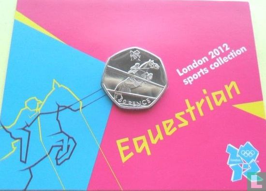 United Kingdom 50 pence 2011 (coincard) "2012 London Olympics - Equestrian" - Image 1