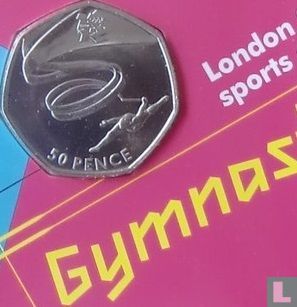 Verenigd Koninkrijk 50 pence 2011 (coincard) "2012 London Olympics - Gymnastics" - Afbeelding 3