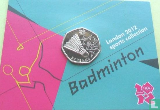 Royaume-Uni 50 pence 2011 (coincard) "2012 London Olympics - Badminton" - Image 1