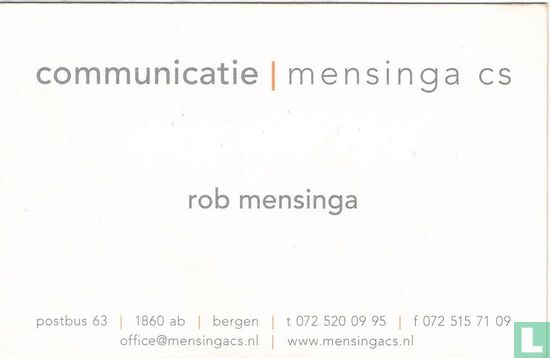 Communicatie I mensinga cs - Image 1