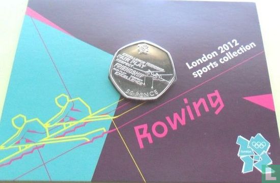 United Kingdom 50 pence 2011 (coincard) "2012 London Olympics - Rowing" - Image 1