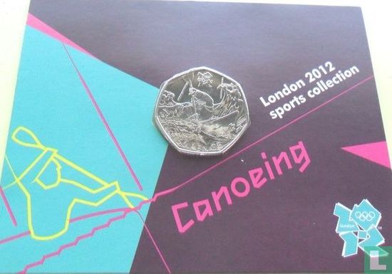 Royaume-Uni 50 pence 2011 (coincard) "2012 London Olympics - Canoeing" - Image 1