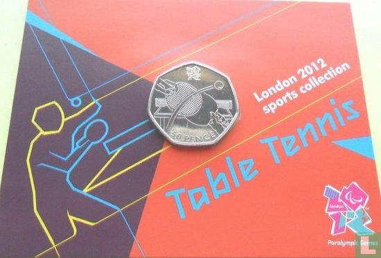 Vereinigtes Königreich 50 Pence 2011 (Coincard) "2012 London Olympics - Table Tennis" - Bild 1