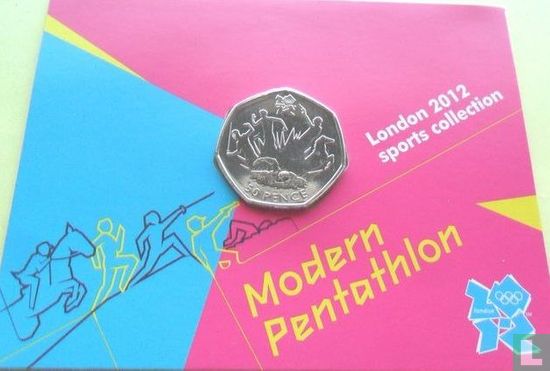 Royaume-Uni 50 pence 2011 (coincard) "2012 London Olympics - Modern Pentathlon" - Image 1