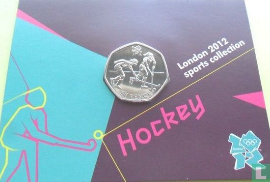 United Kingdom 50 pence 2011 (coincard) "2012 London Olympics - Hockey" - Image 1