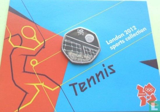 Vereinigtes Königreich 50 Pence 2011 (Coincard) "2012 London Olympics - Tennis" - Bild 1