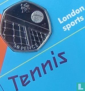 Vereinigtes Königreich 50 Pence 2011 (Coincard) "2012 London Olympics - Tennis" - Bild 3