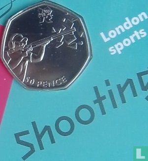 Royaume-Uni 50 pence 2011 (coincard) "2012 London Olympics - Shooting" - Image 3