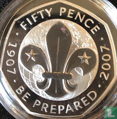 United Kingdom 50 pence 2007 (PROOF - silver) "100th Anniversary of the Scouting Movement" - Image 2