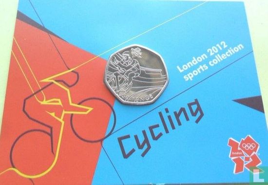United Kingdom 50 pence 2011 (coincard) "2012 London Olympics - Cycling" - Image 1