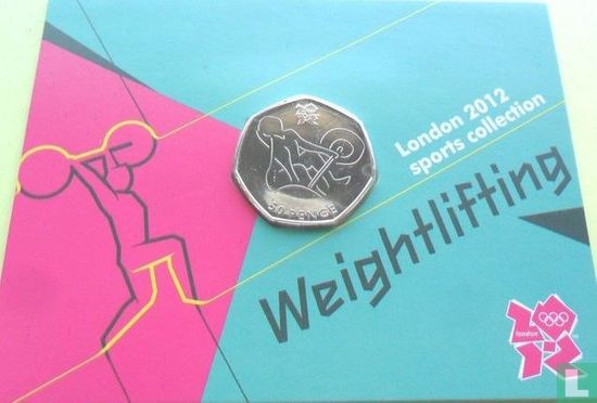 United Kingdom 50 pence 2011 (coincard) "2012 London Olympics - Weightlifting" - Image 1